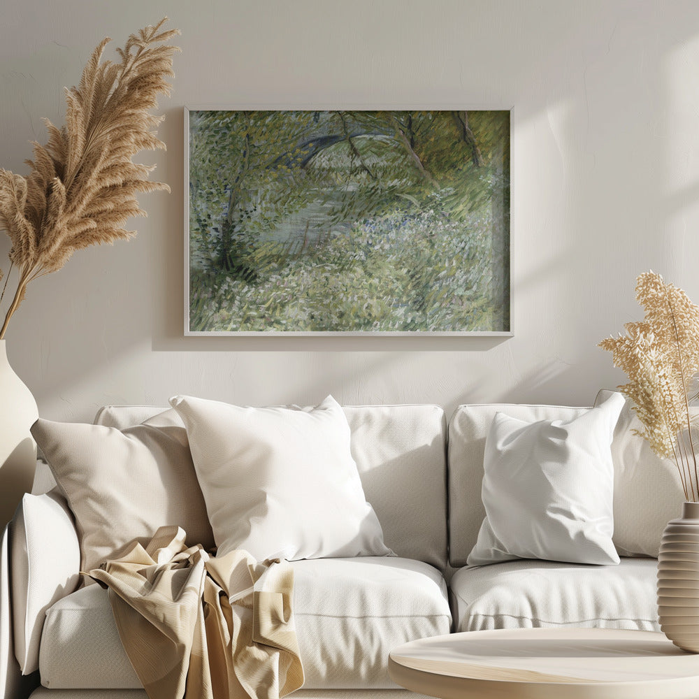 Vincent Van Gogh's River Bank In Springtime (1887) - Poster / Art Print