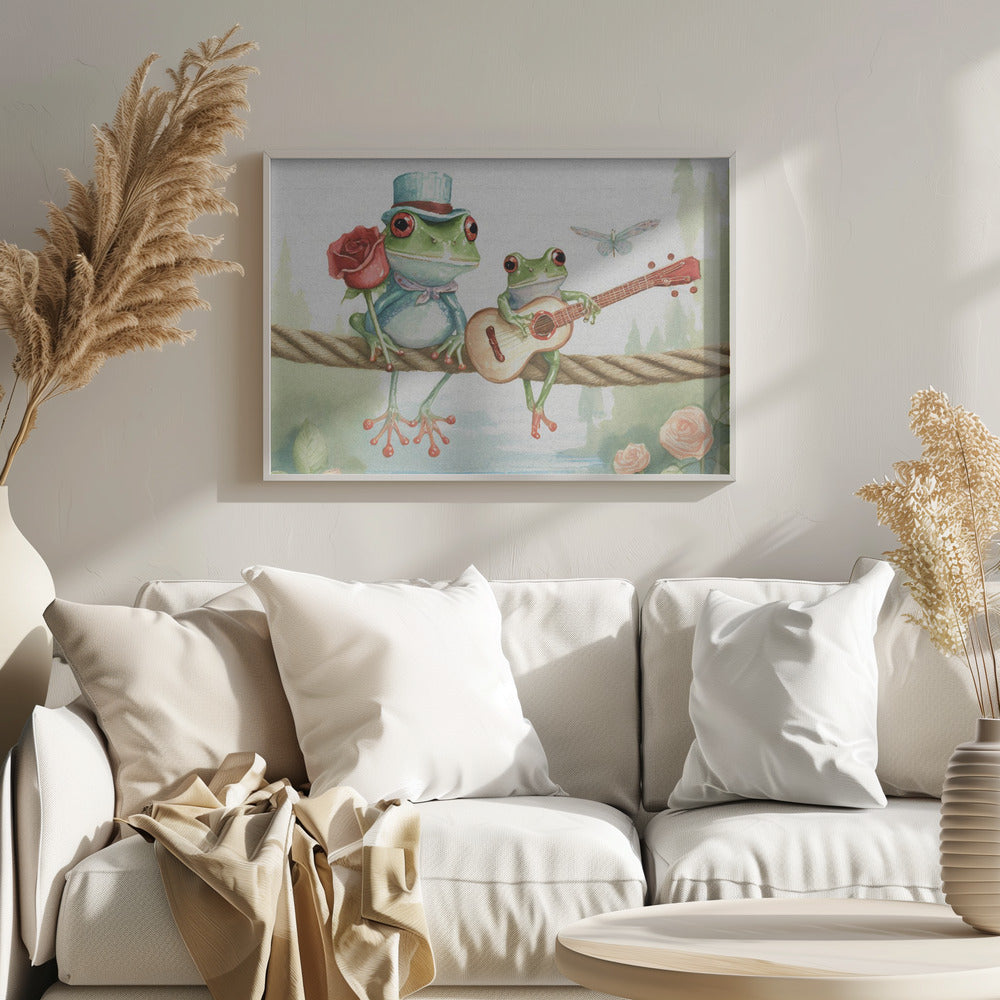 Frogs on a rope - Poster / Art Print