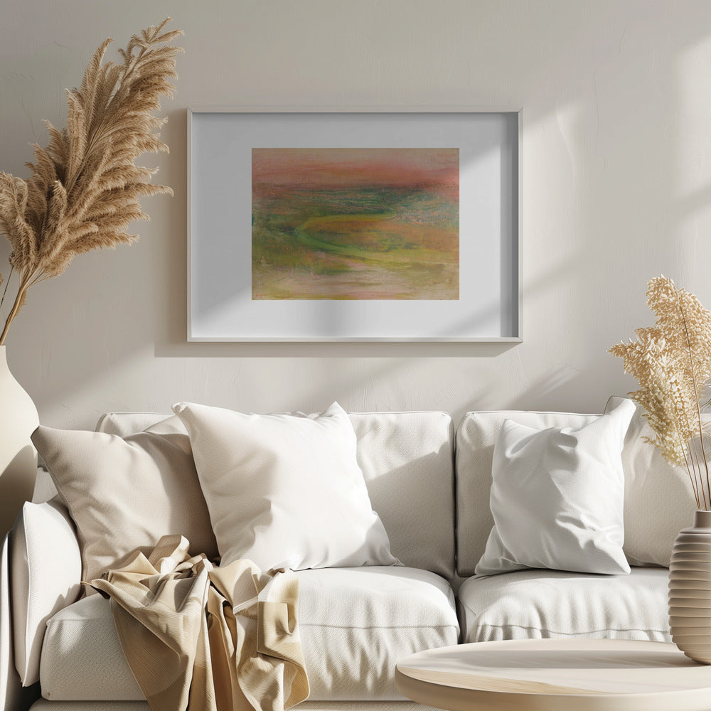 S Shaped Path In an Abstracted Landscape No.2 - Poster / Art Print