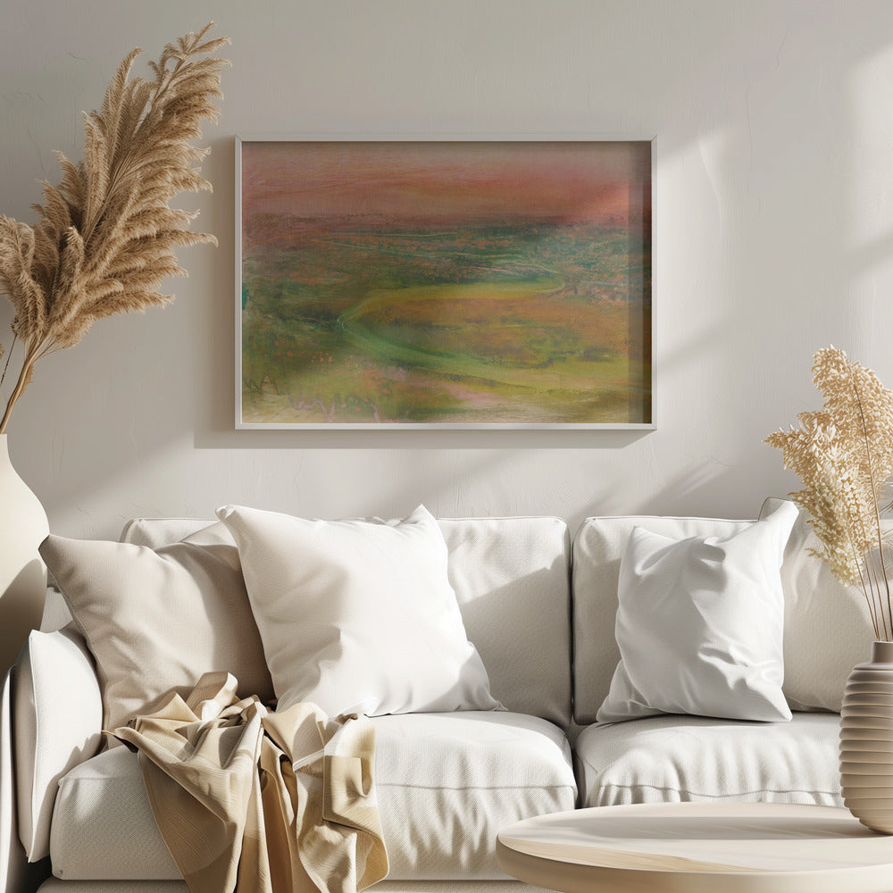 S Shaped Path In an Abstracted Landscape - Poster / Art Print