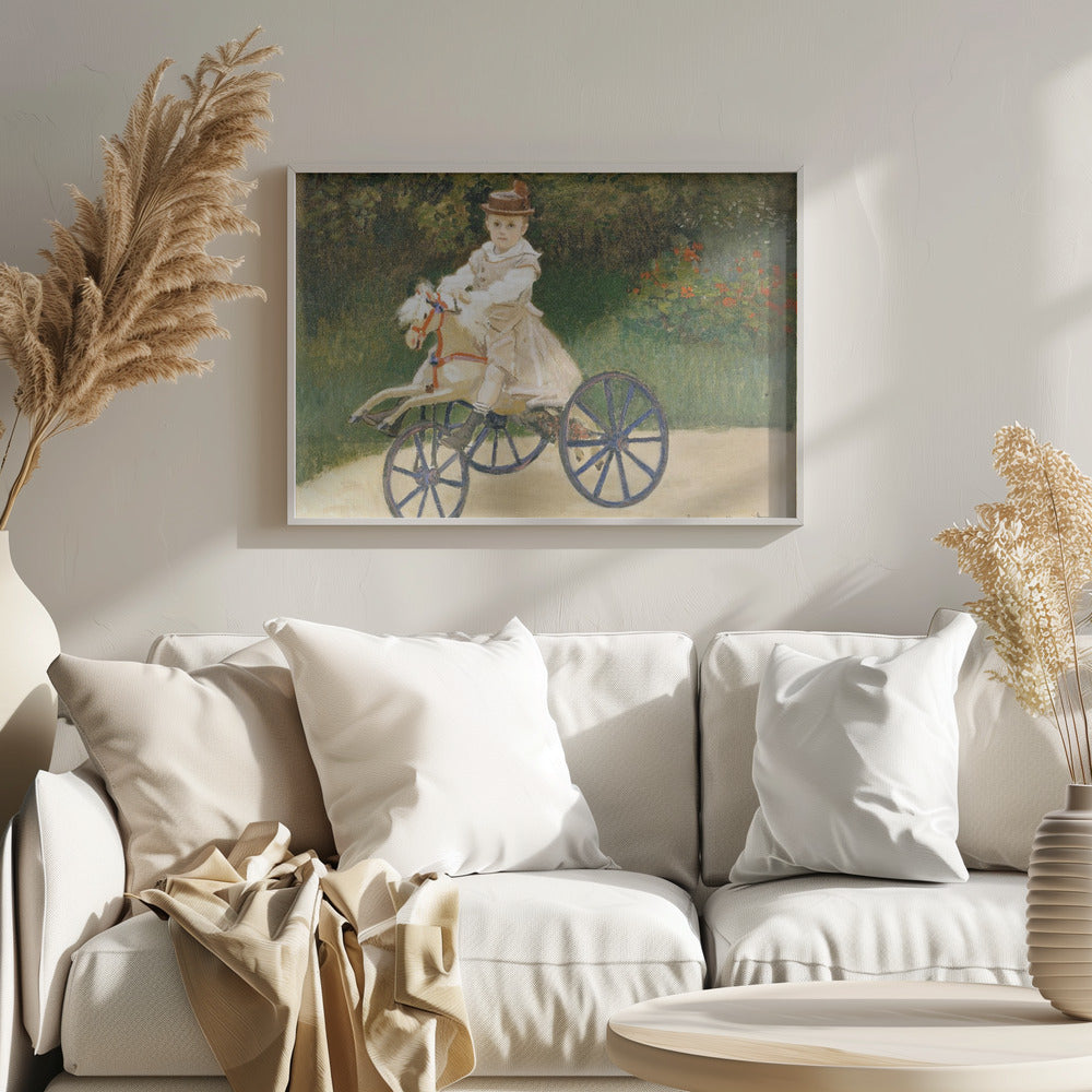 Jean Monet On His Hobby Horse (1872) By Claude Monet - Poster / Art Print