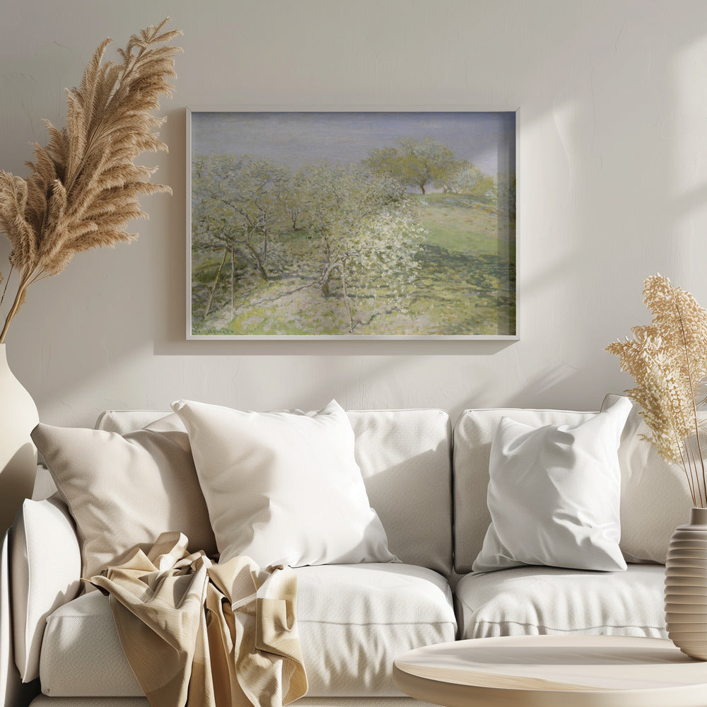 Spring (fruit Trees In Bloom) (1873) By Claude Monet - Poster / Art Print