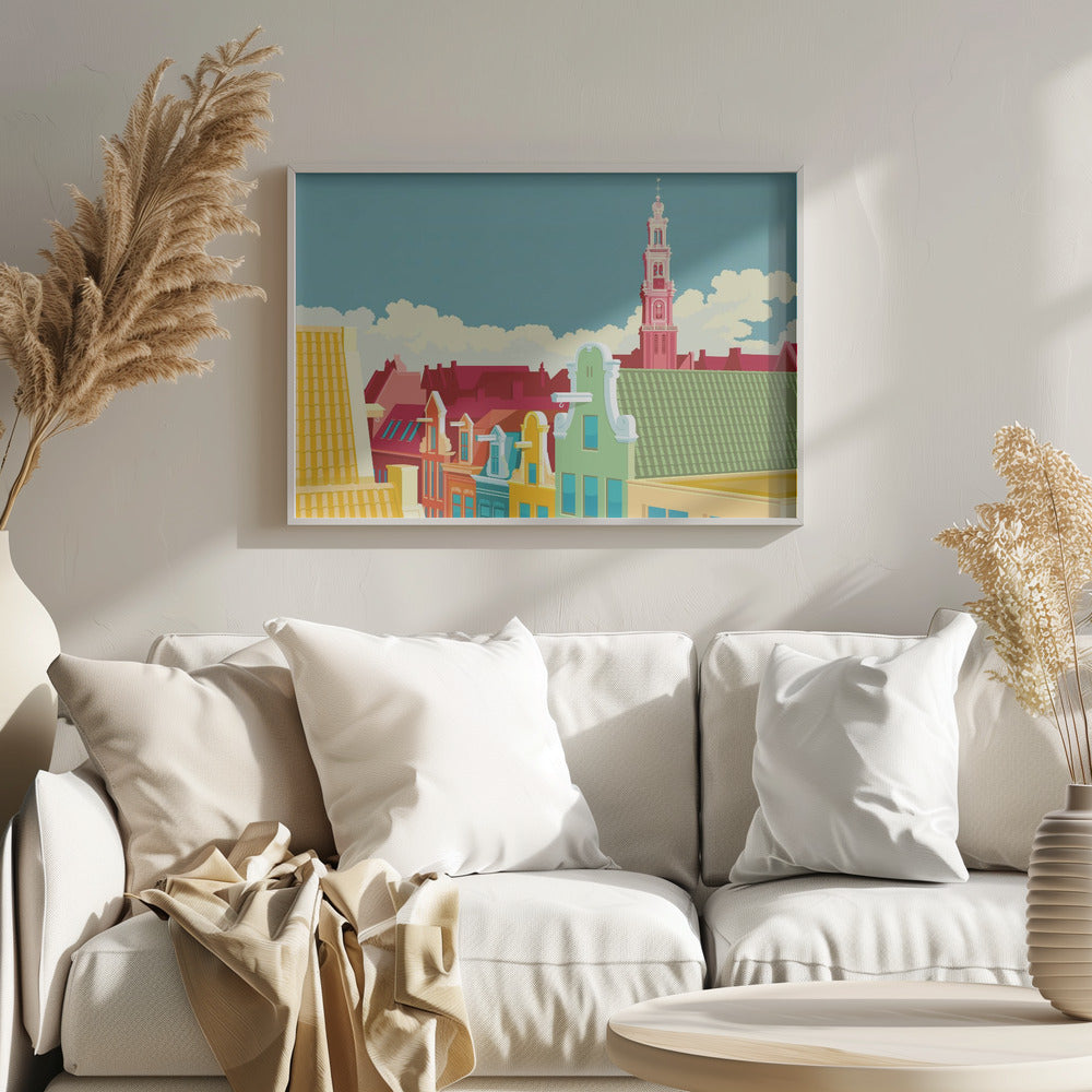 Amsterdam Jordaan Westerkerk - Poster / Art Print