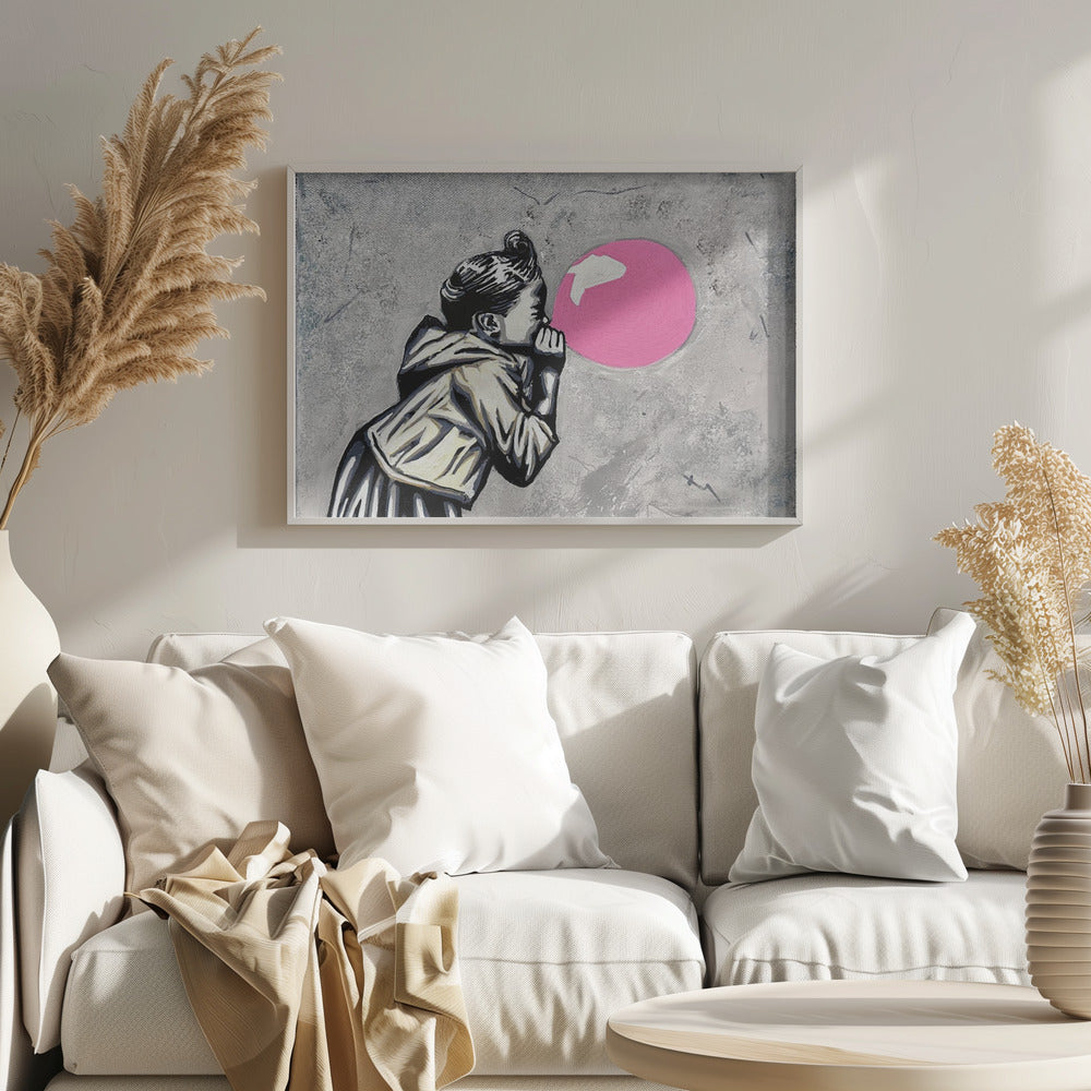 Pink balloon - Poster / Art Print