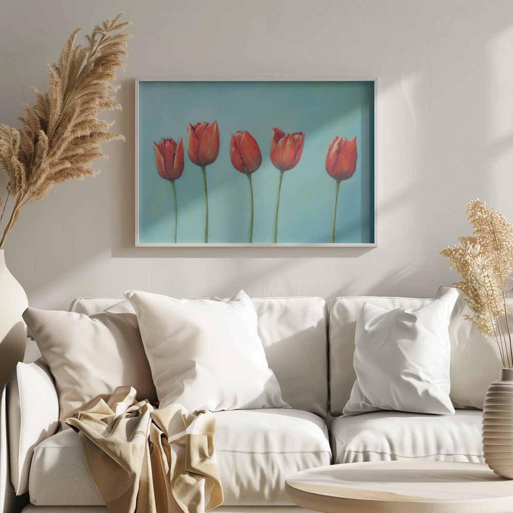Five Tulips - Poster / Art Print