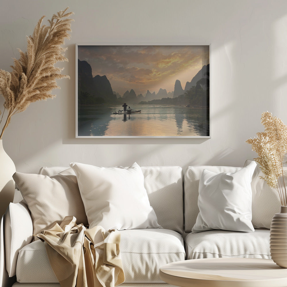 Golden Li River - Poster / Art Print