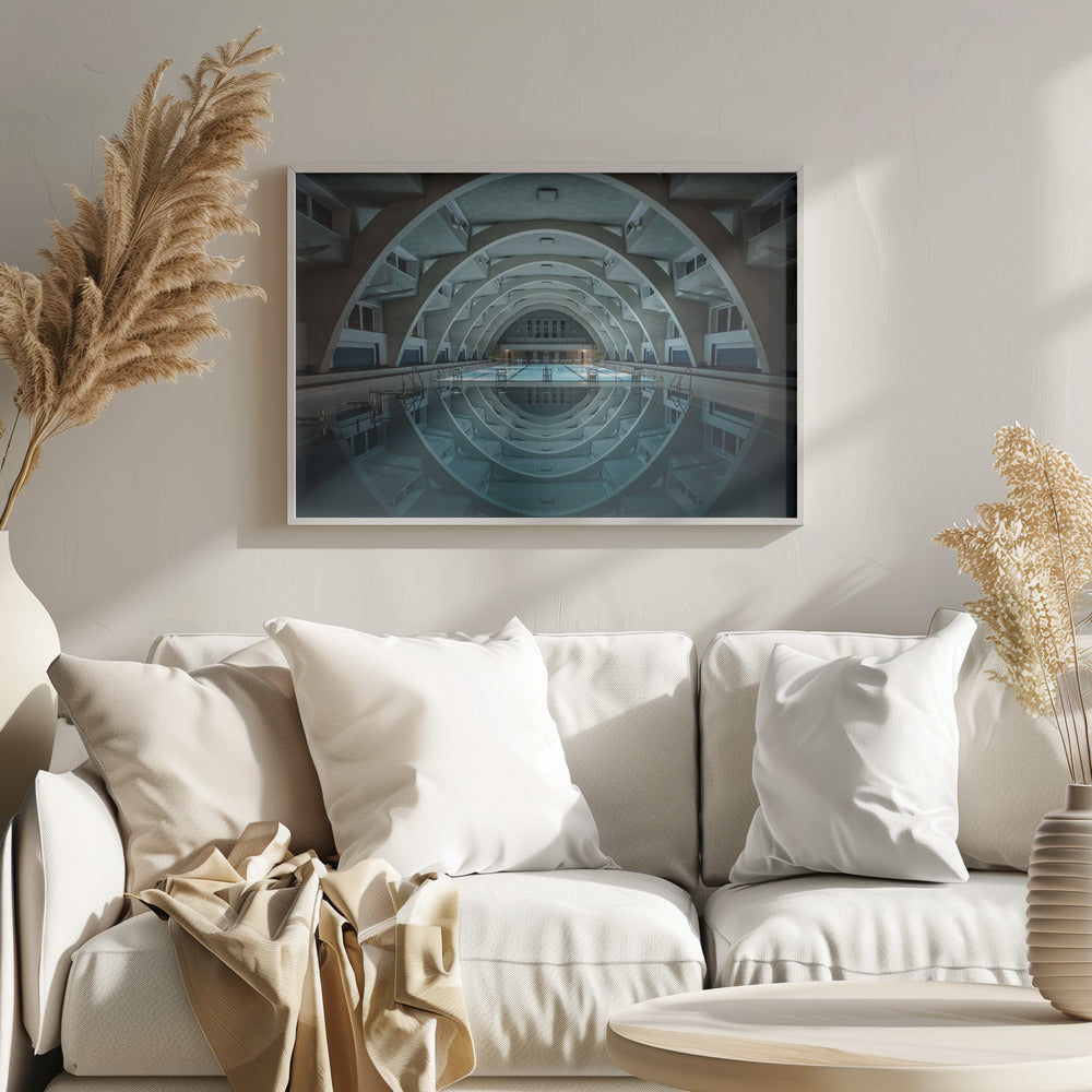 swimming @night - Poster / Art Print