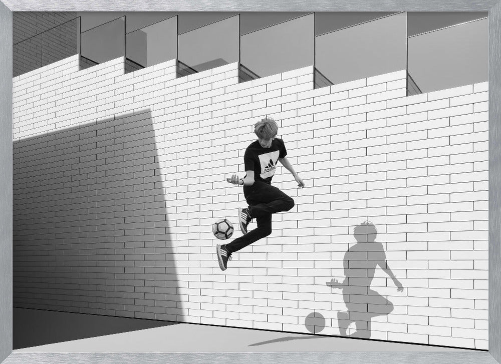 Boy with football - Poster / Art Print