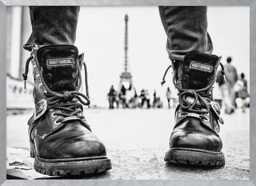 Biker Boots in Paris - Poster / Art Print