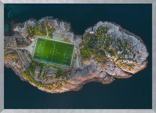 Football field on the edge of the world - Poster / Art Print