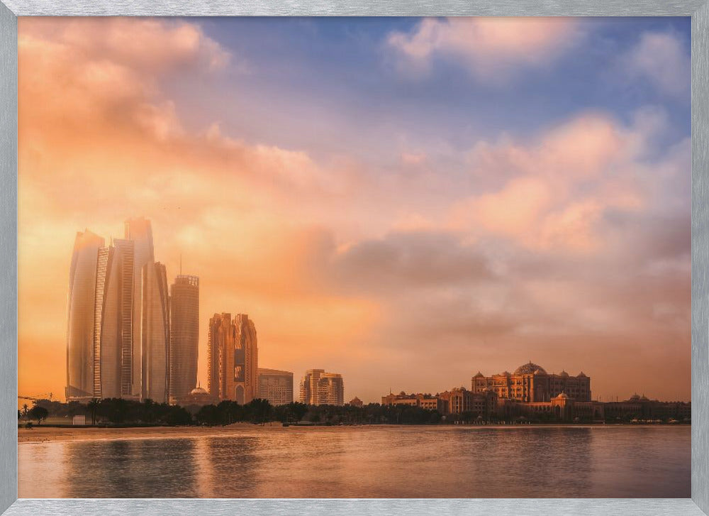 Etihad Towers & Emirates Palace, Abu Dhabi, UAE - Poster / Art Print