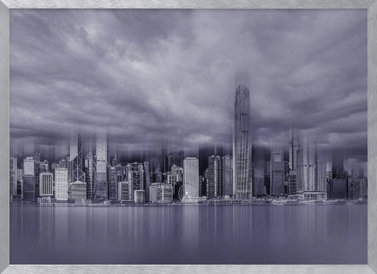 A view of Victoria Harbor in Hongkong - Poster / Art Print