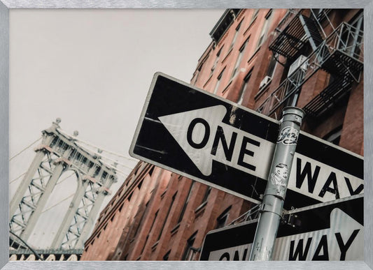 Manhattan Bridge One Way - Poster / Art Print