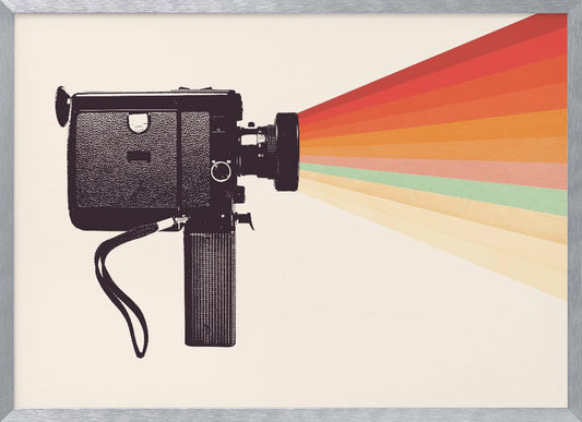 Movie Camera Rainbow - Poster / Art Print