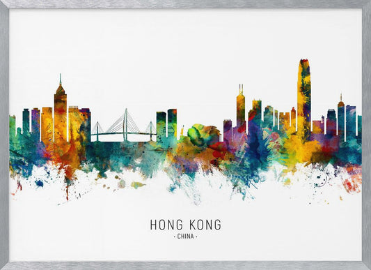 Hong Kong China Skyline - Poster / Art Print