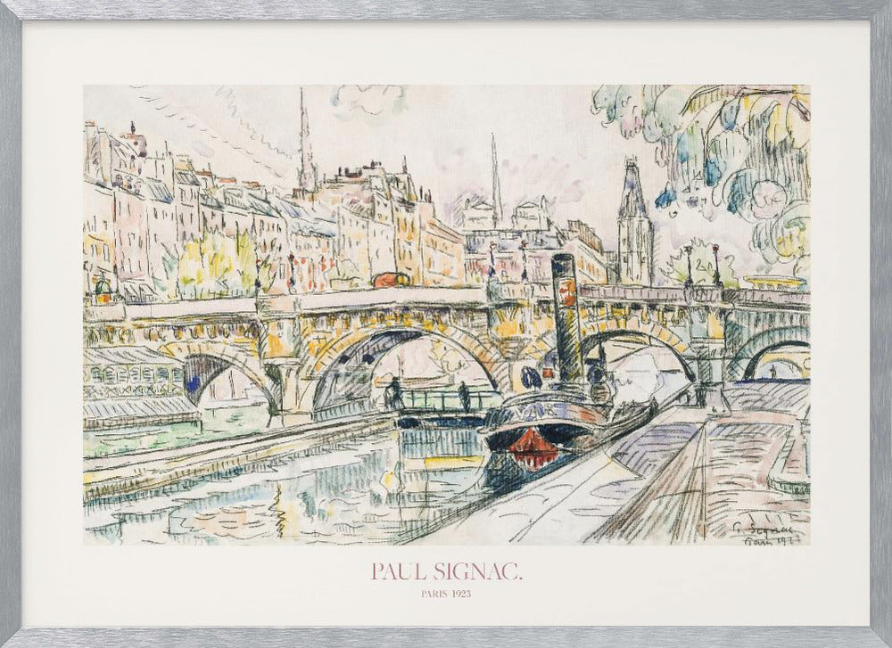 Tugboat At the Pont Neuf, Paris 1923 Poster - Poster / Art Print
