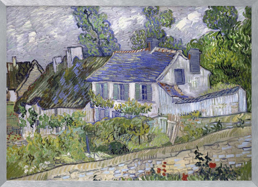 Vincent Van Gogh's Houses At Auvers (1890) Famous - Poster / Art Print