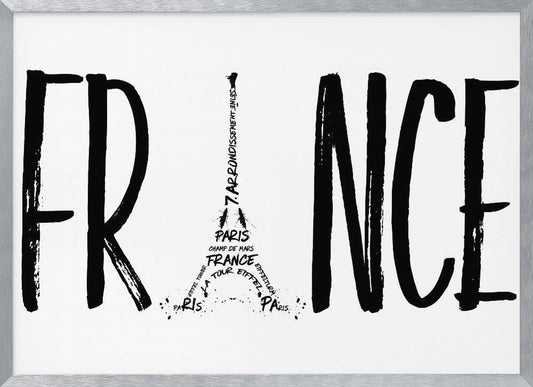 FRANCE Typography - Poster / Art Print