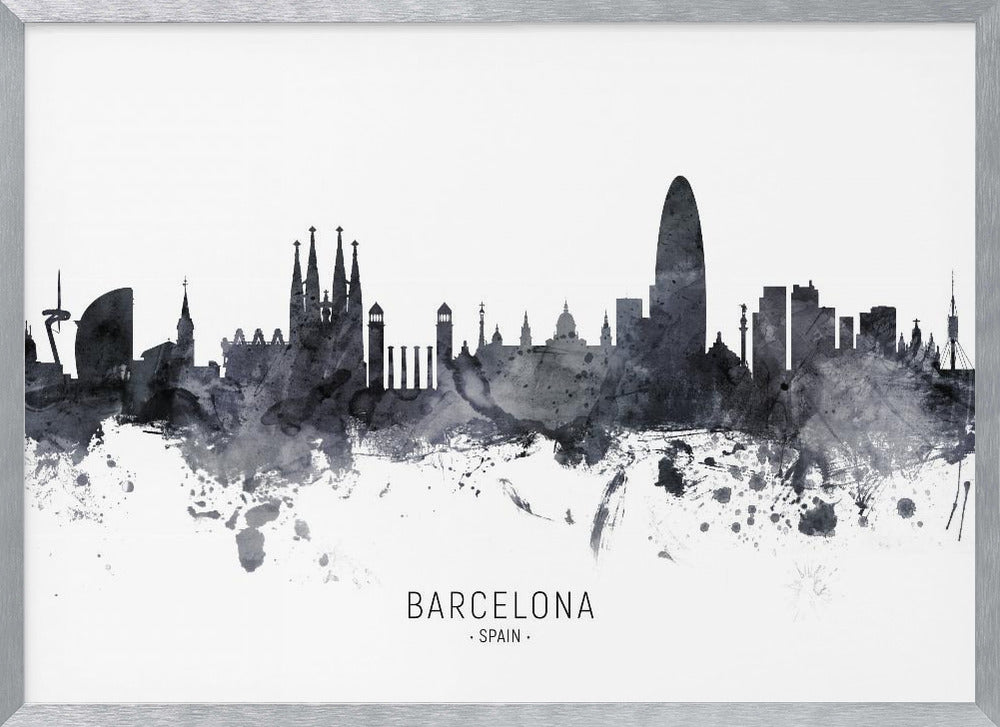 Barcelona Spain Skyline - Poster / Art Print
