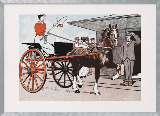 Woman In a Horse Carriage (ca. 1890–1907) - Poster / Art Print