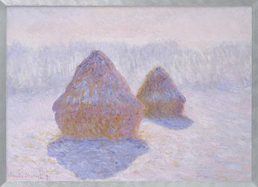 Haystacks (effect of Snow and Sun) (1891) By Claude Monet - Poster / Art Print