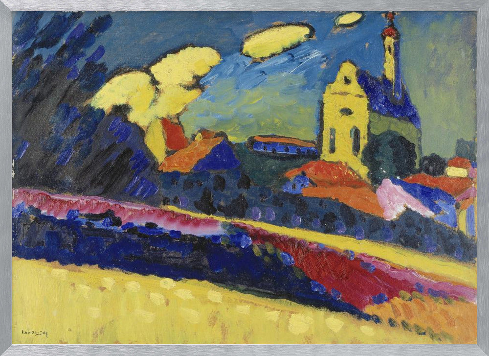 Study of Murnau Landscape With Church (1909) - Poster / Art Print