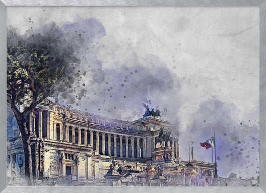 Rome Italy Watercolor Art (1) - Poster / Art Print