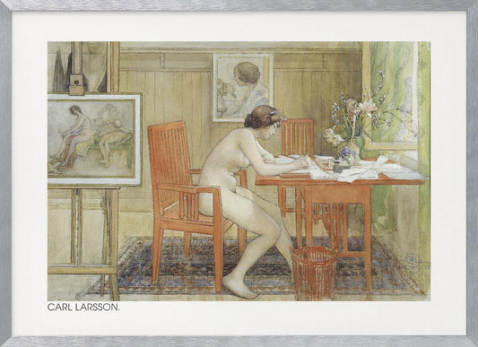 The Model Writing a Postcard 1906 - Poster / Art Print