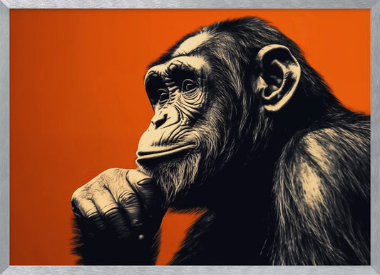 Thinking Monkey - Poster / Art Print