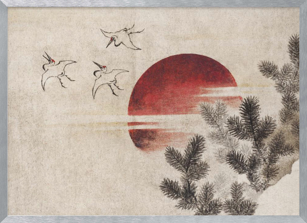 Birds and Sunset, From Album of Sketches (1814) Full - Poster / Art Print