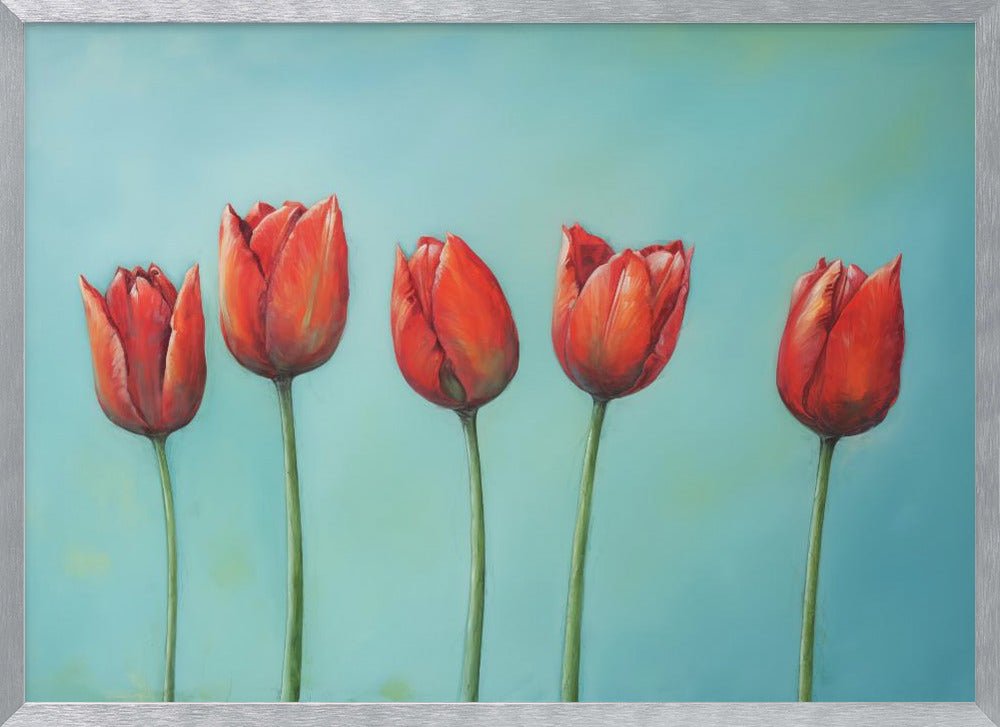 Five Tulips - Poster / Art Print