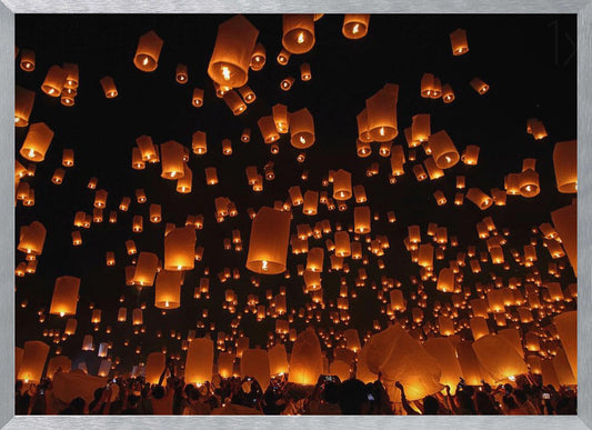 Floating Lanterns - Poster / Art Print