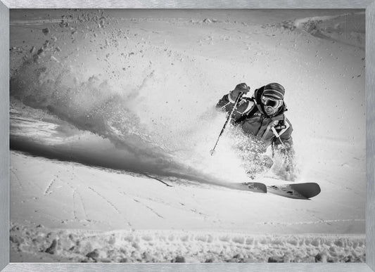 Henri making a powder turn... - Poster / Art Print