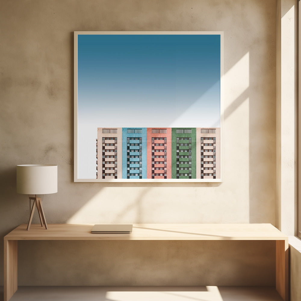 Colored buildings - Poster / Art Print