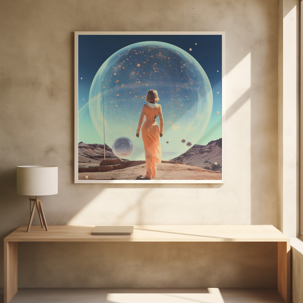Vintage Space Collage Orb Art - Poster / Art Print