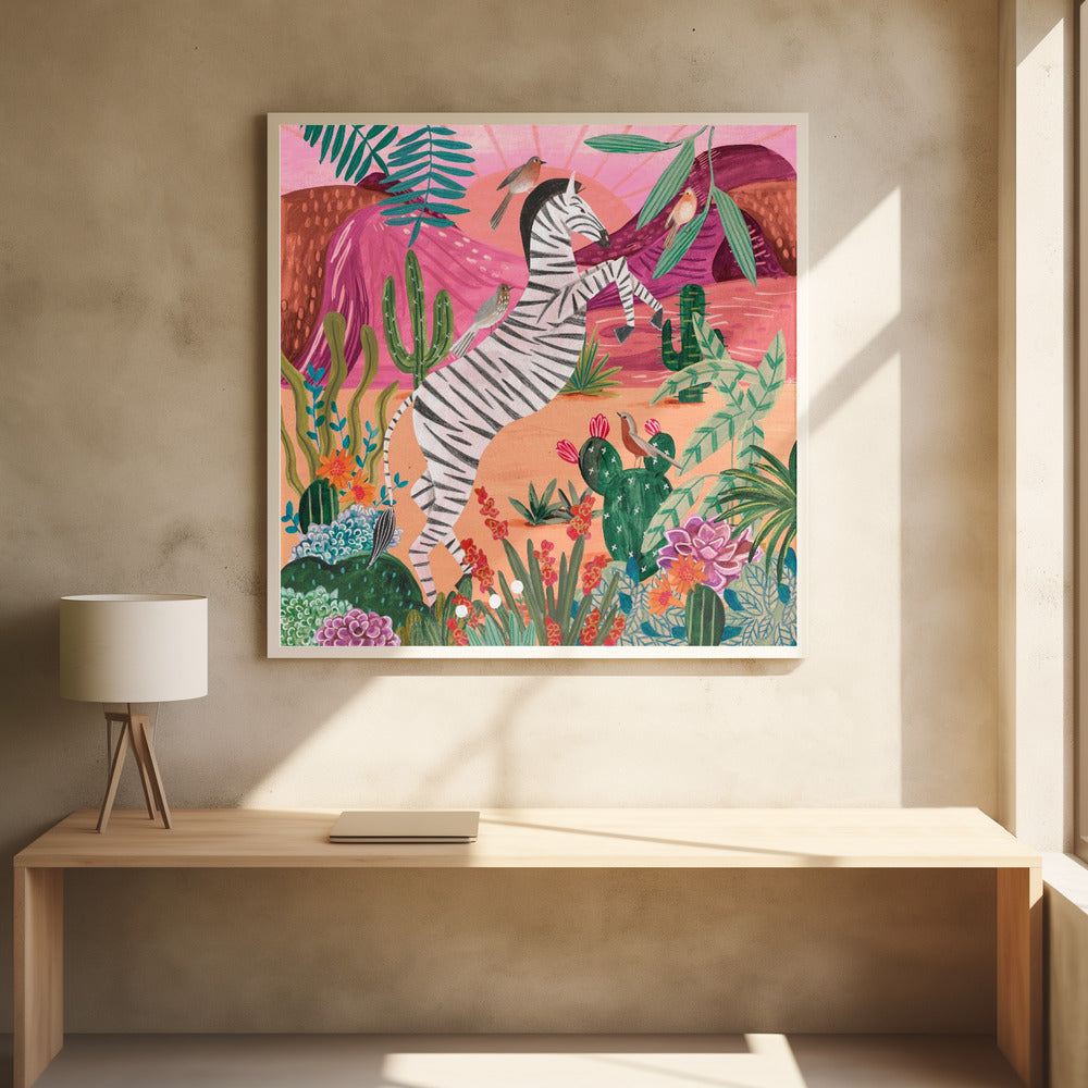 Zebra in the mountains - Poster / Art Print
