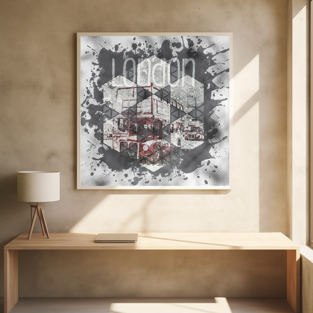 Graphic Art LONDON Street Scene - Poster / Art Print