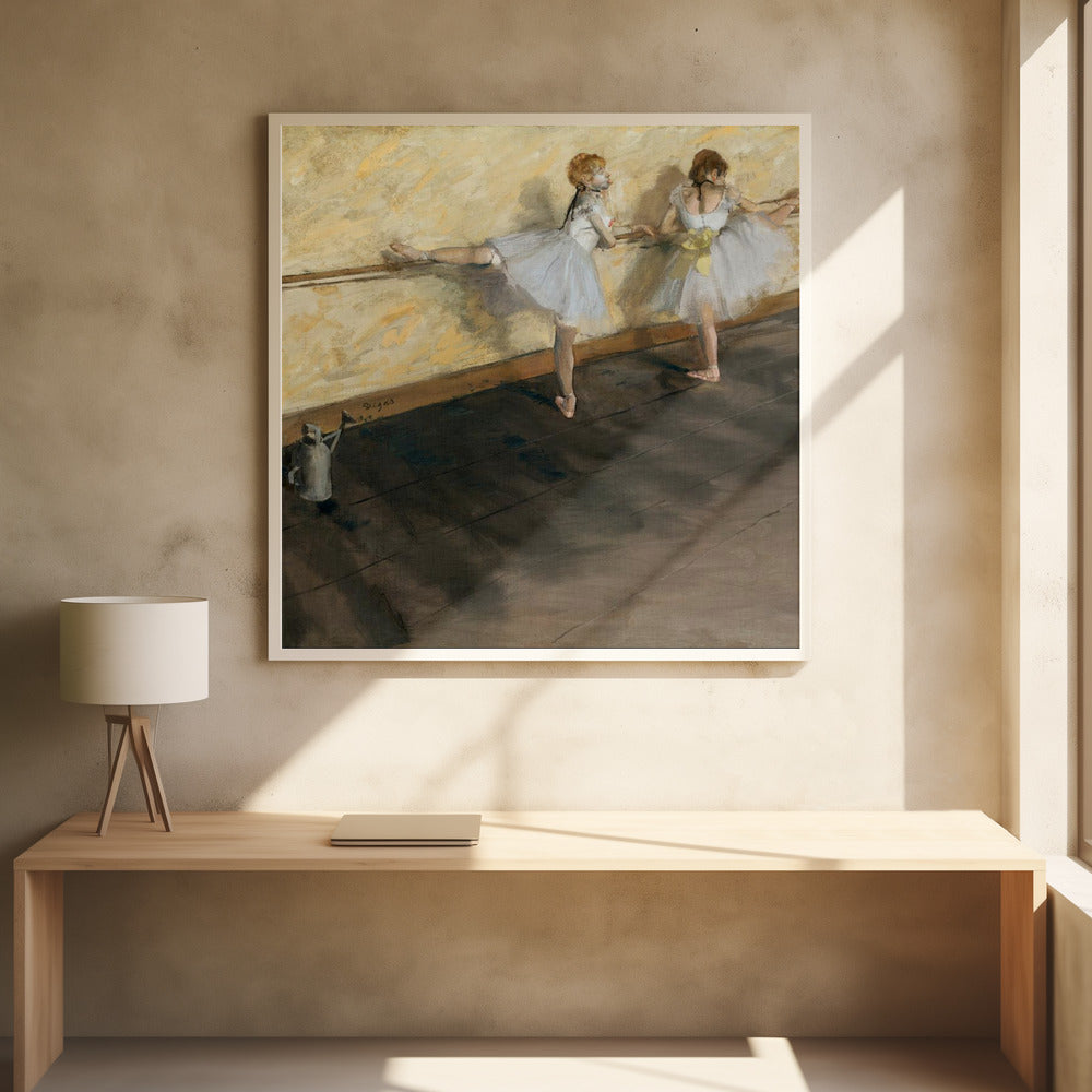 Dancers Practicing At the Barre - Poster / Art Print