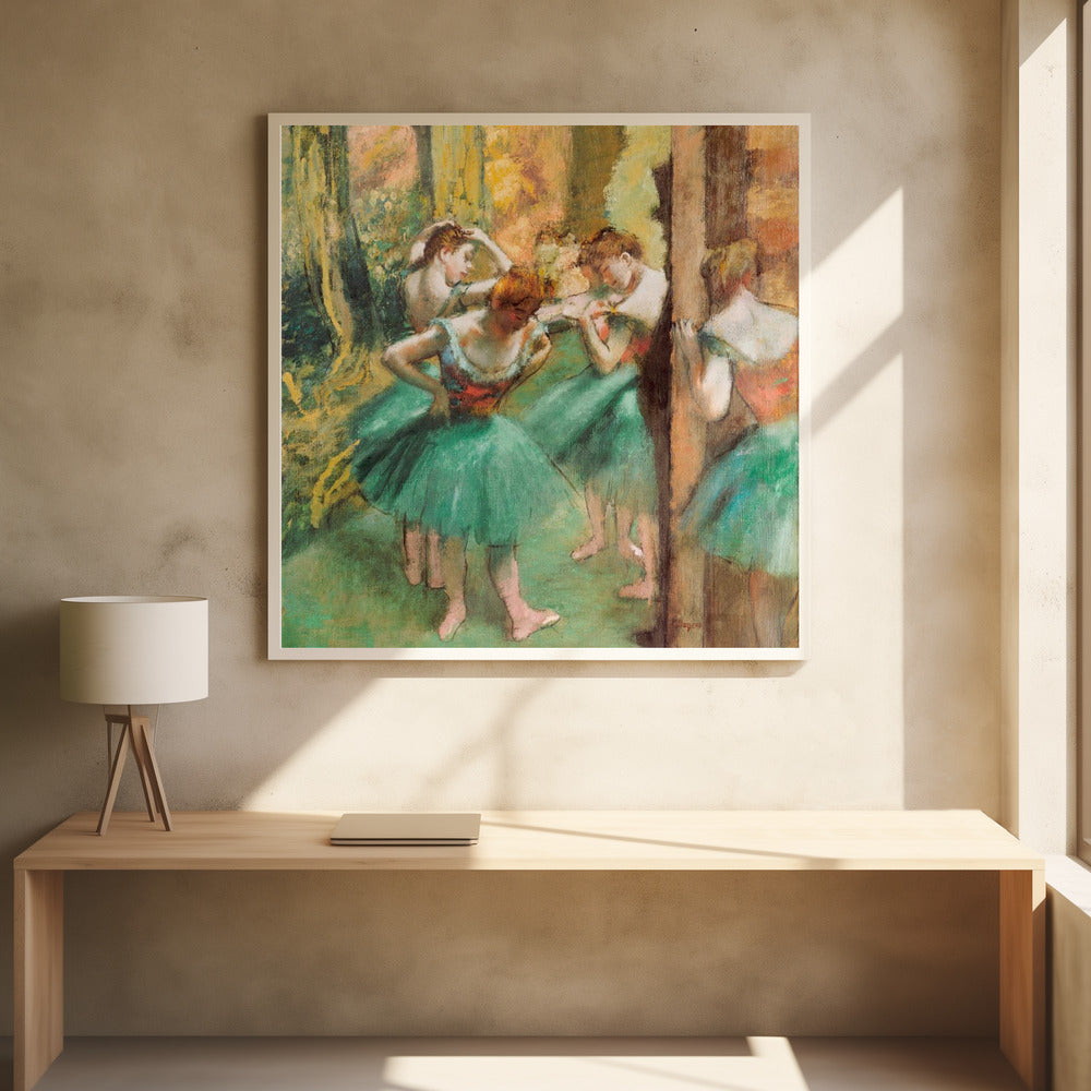 Dancers, Pink and Green - Poster / Art Print