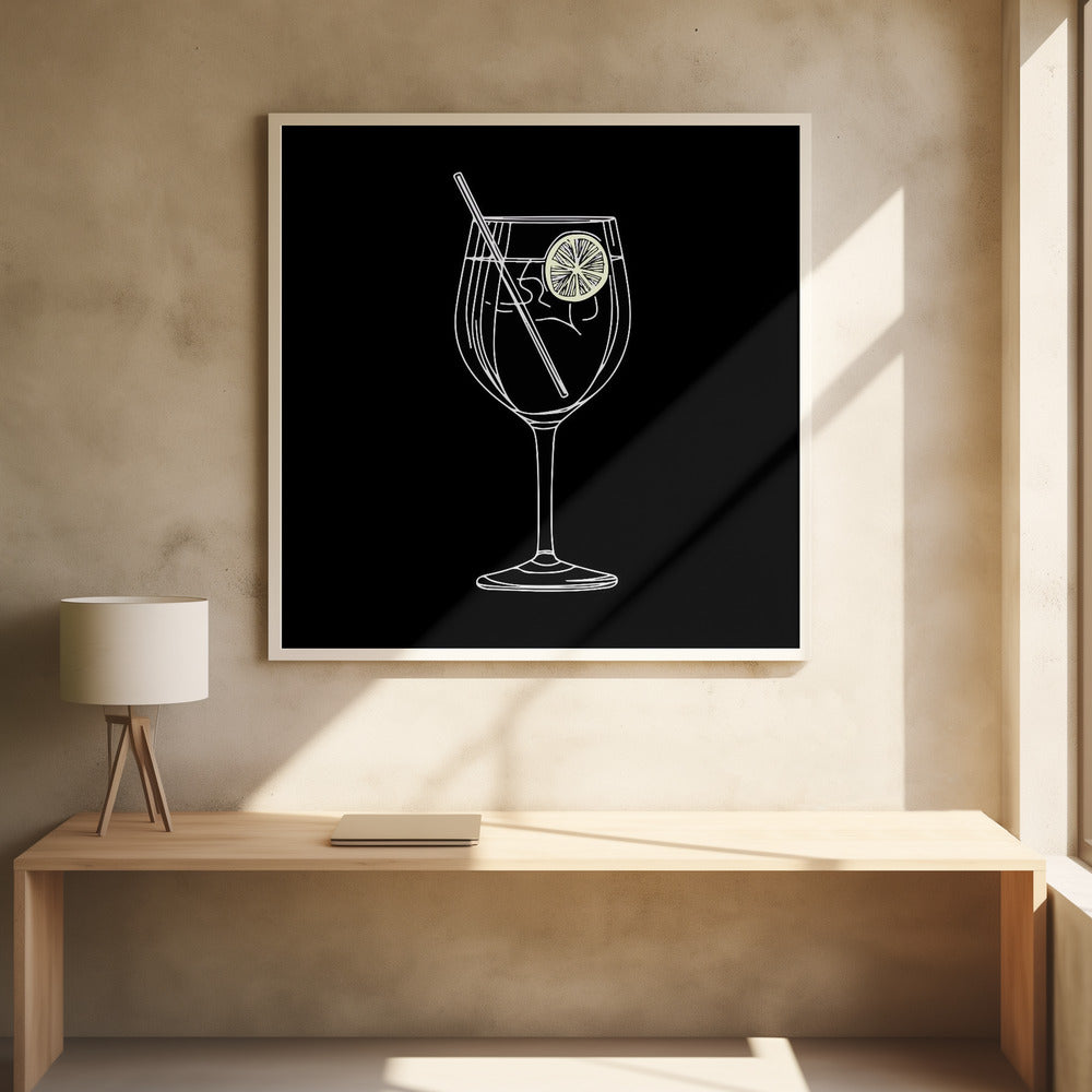 A Glass of Gin and Tonic - Poster / Art Print