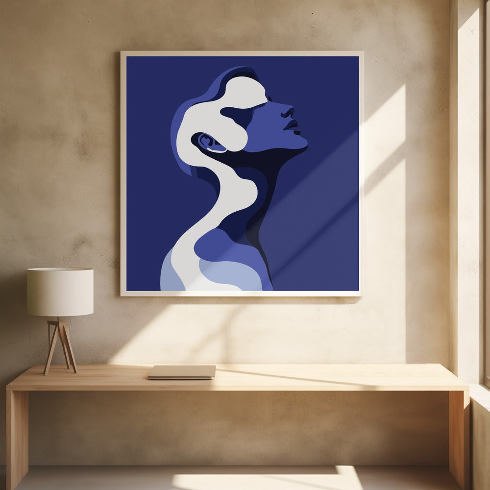 Human In Blue - Poster / Art Print