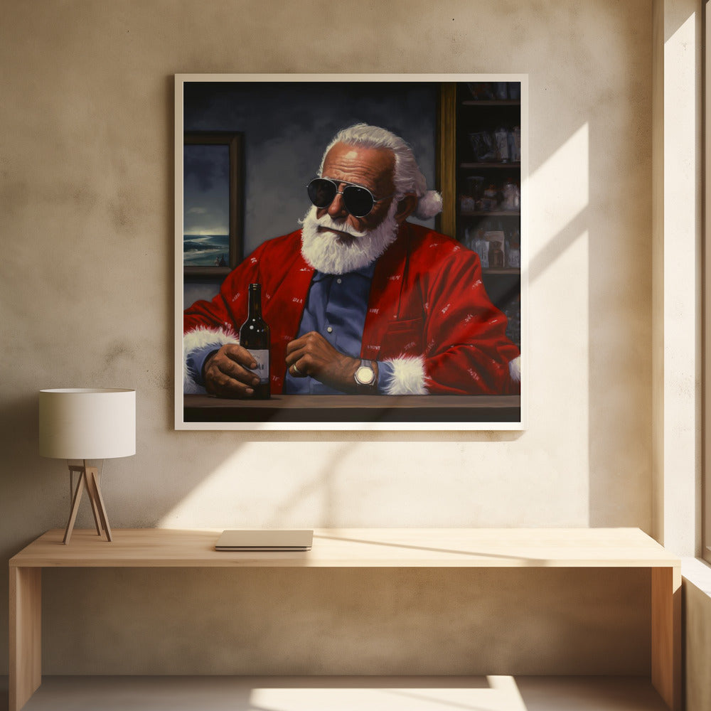 Sun Tan Claus - Poster / Art Print