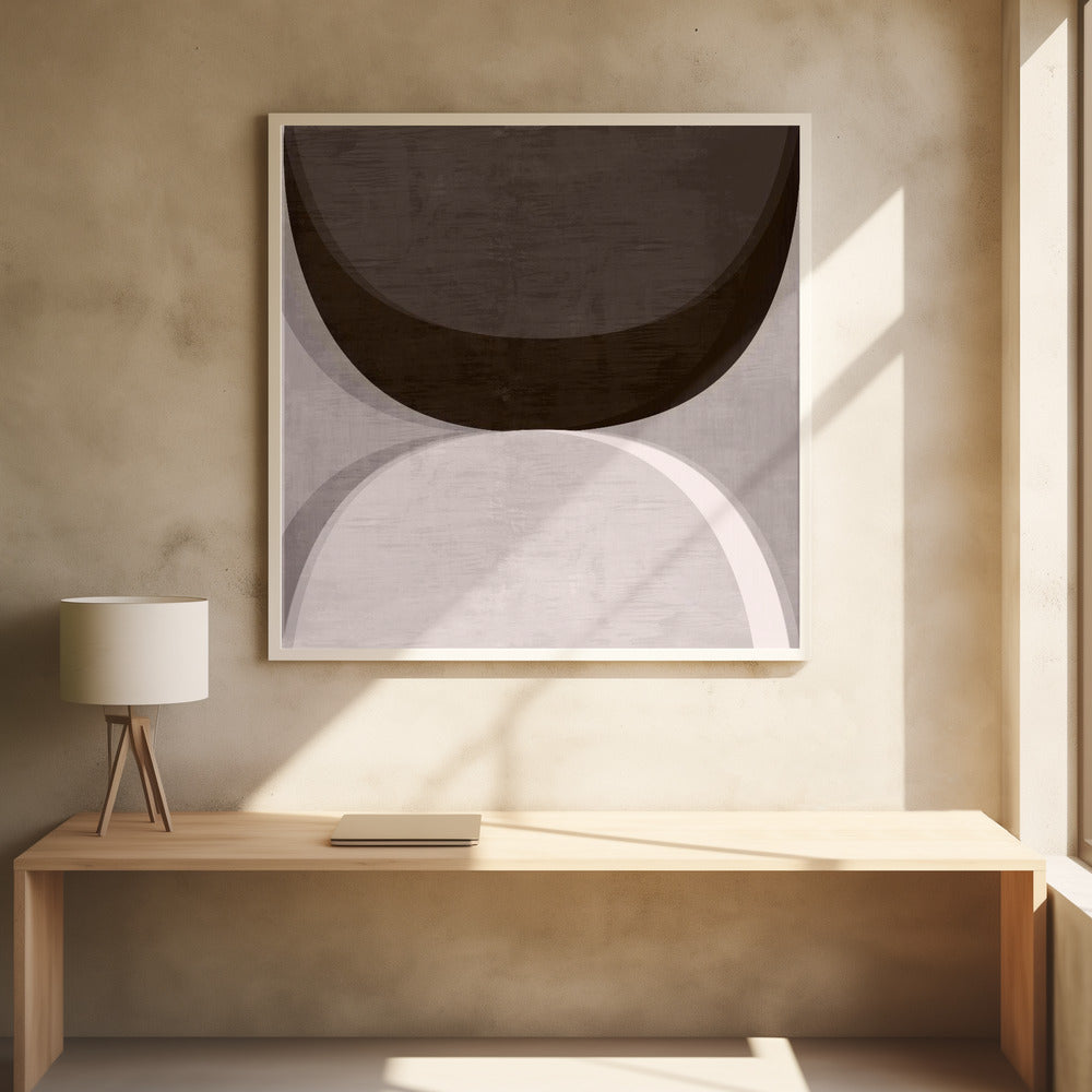 Modern Mocha Abstract Shapes 1 - Poster / Art Print