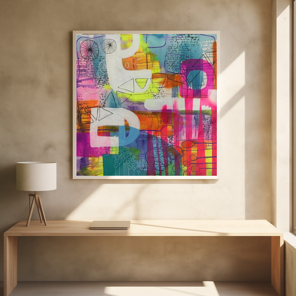 Geometric Shapes and Colorful Patterns - Poster / Art Print