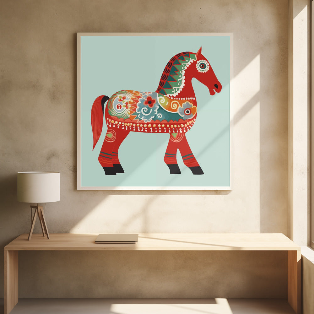 Dalahäst - nästan - Poster / Art Print