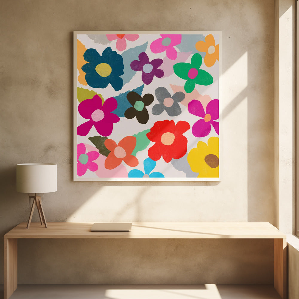 Colorful Floral Pattern - Poster / Art Print