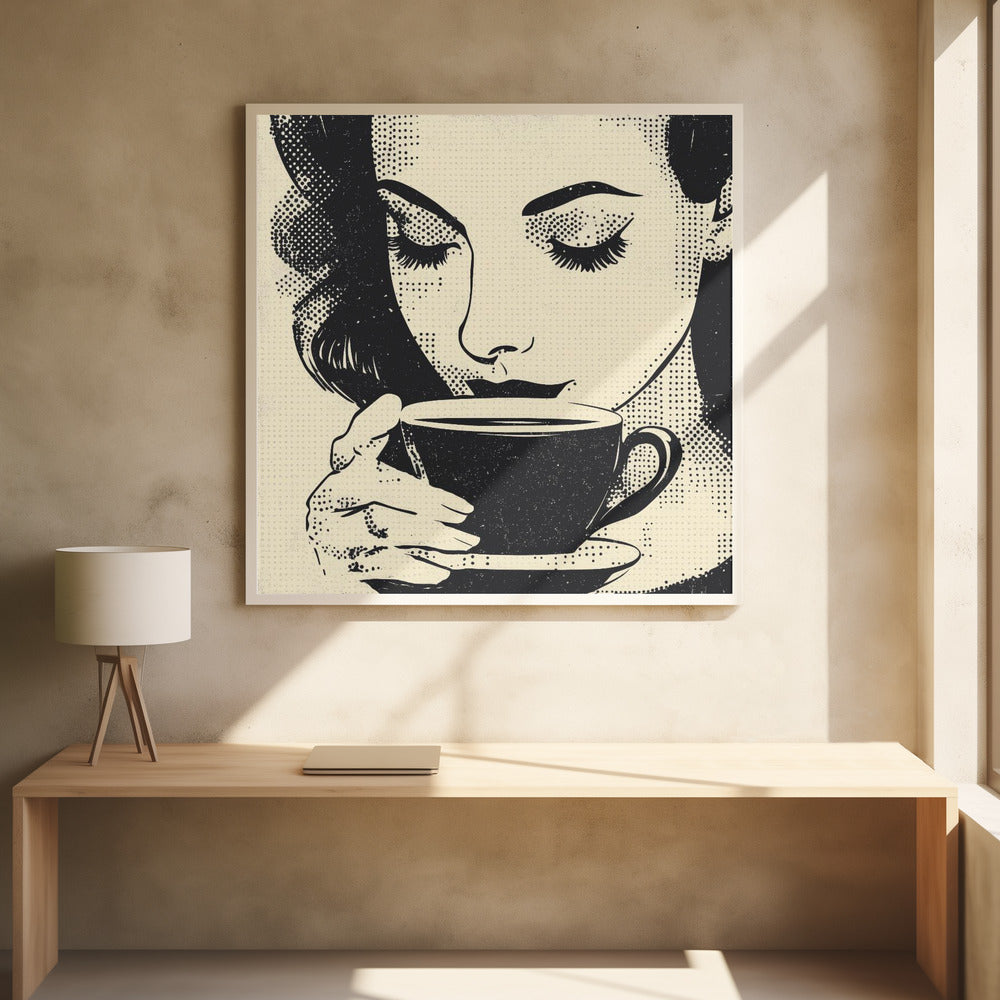 Women Drinking Coffee - Poster / Art Print