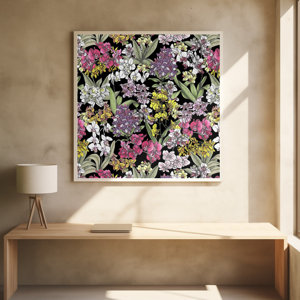 Colorful Flowers Pattern - Poster / Art Print