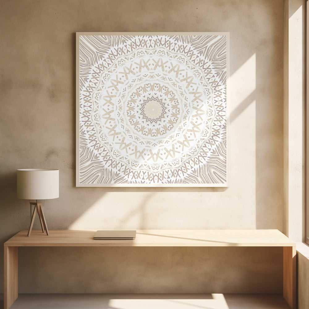Festival Summer Beige Mandala - Poster / Art Print