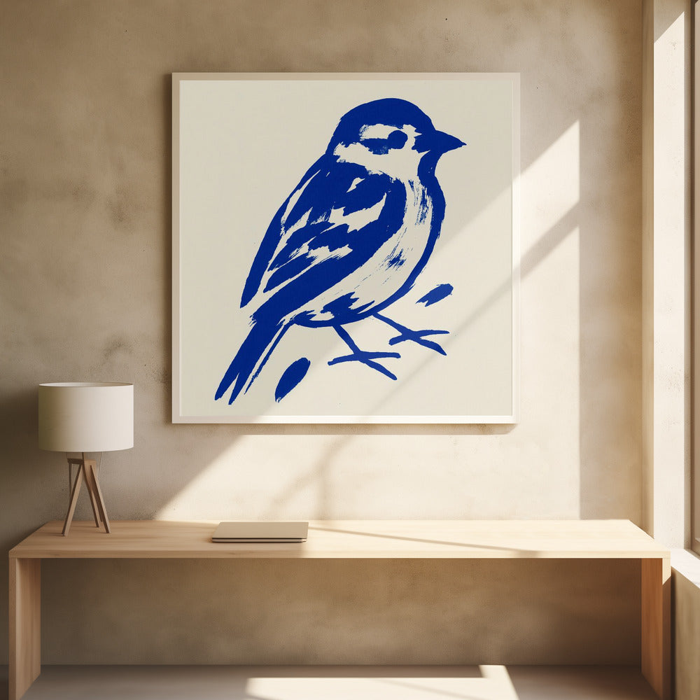 Blue sparrow - Poster / Art Print